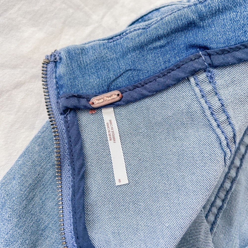 Free People Modern Femme Denim Stretch Skirt (Size: 8) - Picture 6 of 14